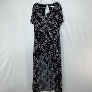 NWT Torrid 16 Black Floral romper with skirt